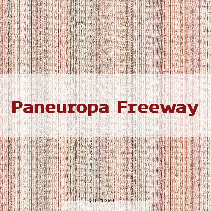 Paneuropa Freeway example